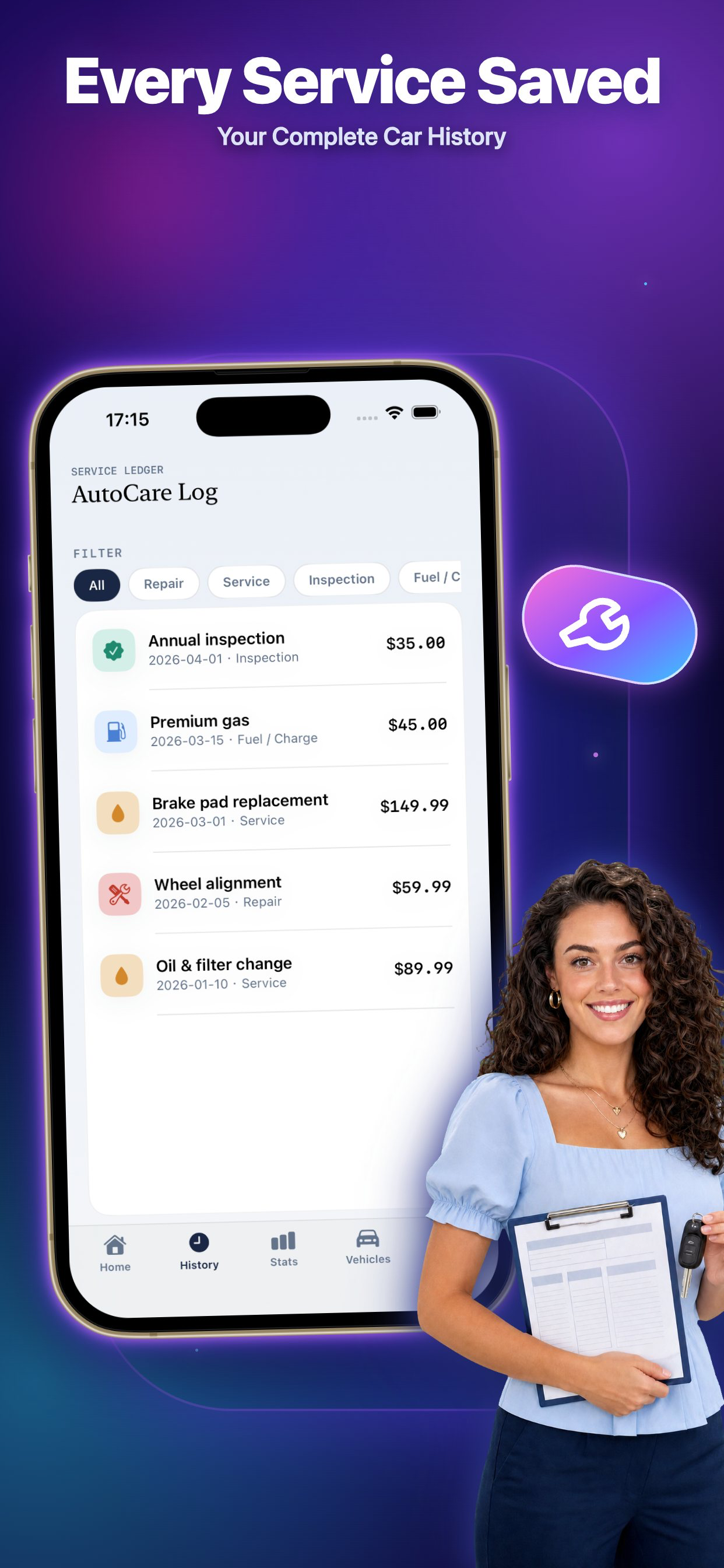 AutoCareLog - Session screenshot 2