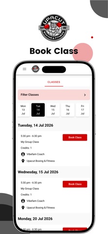 Upacut Boxing & Fitness iPhone screenshot