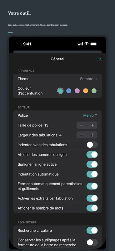 DraftCode : éditeur code texte screenshot 8 of 8