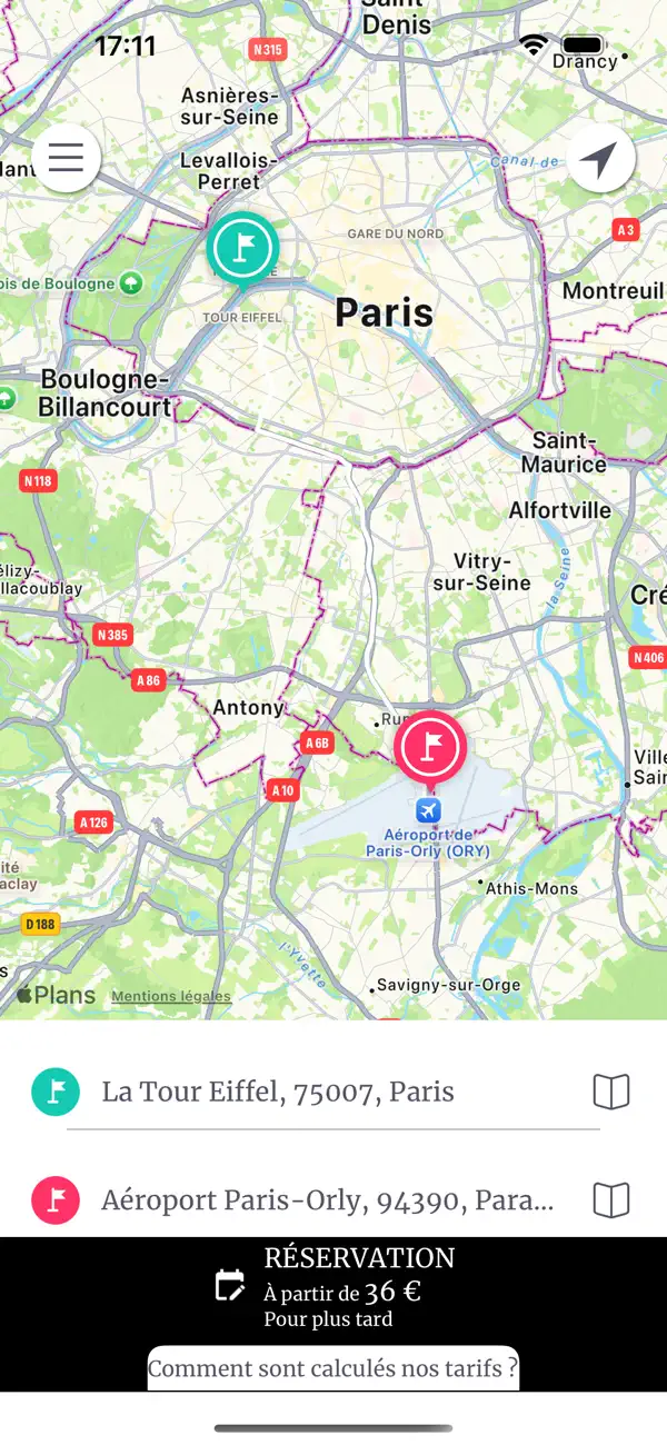Screenshot #2 pour Chauffeur Privé Benjamin Bdx