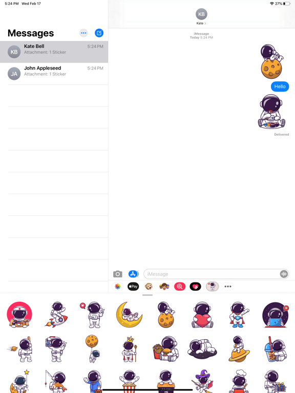 Screenshot #4 pour Cute Astronaut Stickers