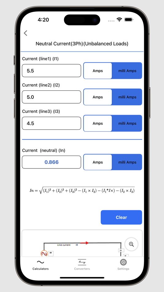 #6. Electrical Calculator (macOS) By: V PUGAZHENTHI