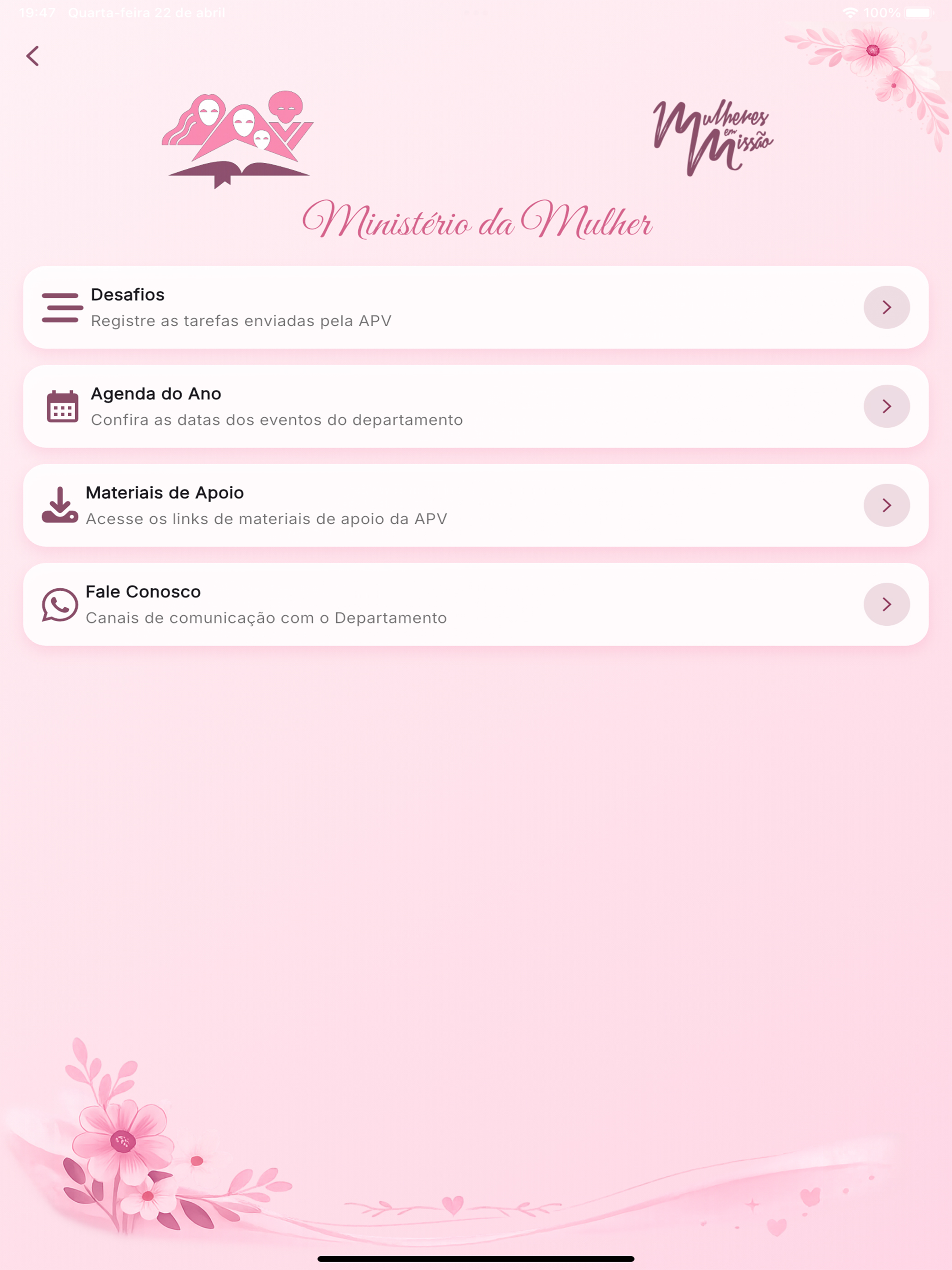 MM e Recepção APV