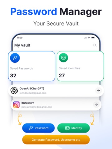 Passwords Manager & Generator iPad screenshot