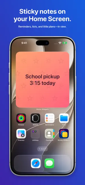 Sticky Widgets screenshot 1