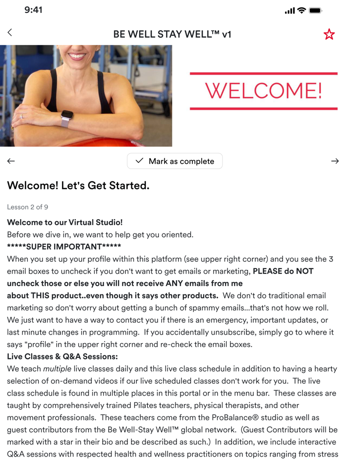 Be Well-Stay Well Network