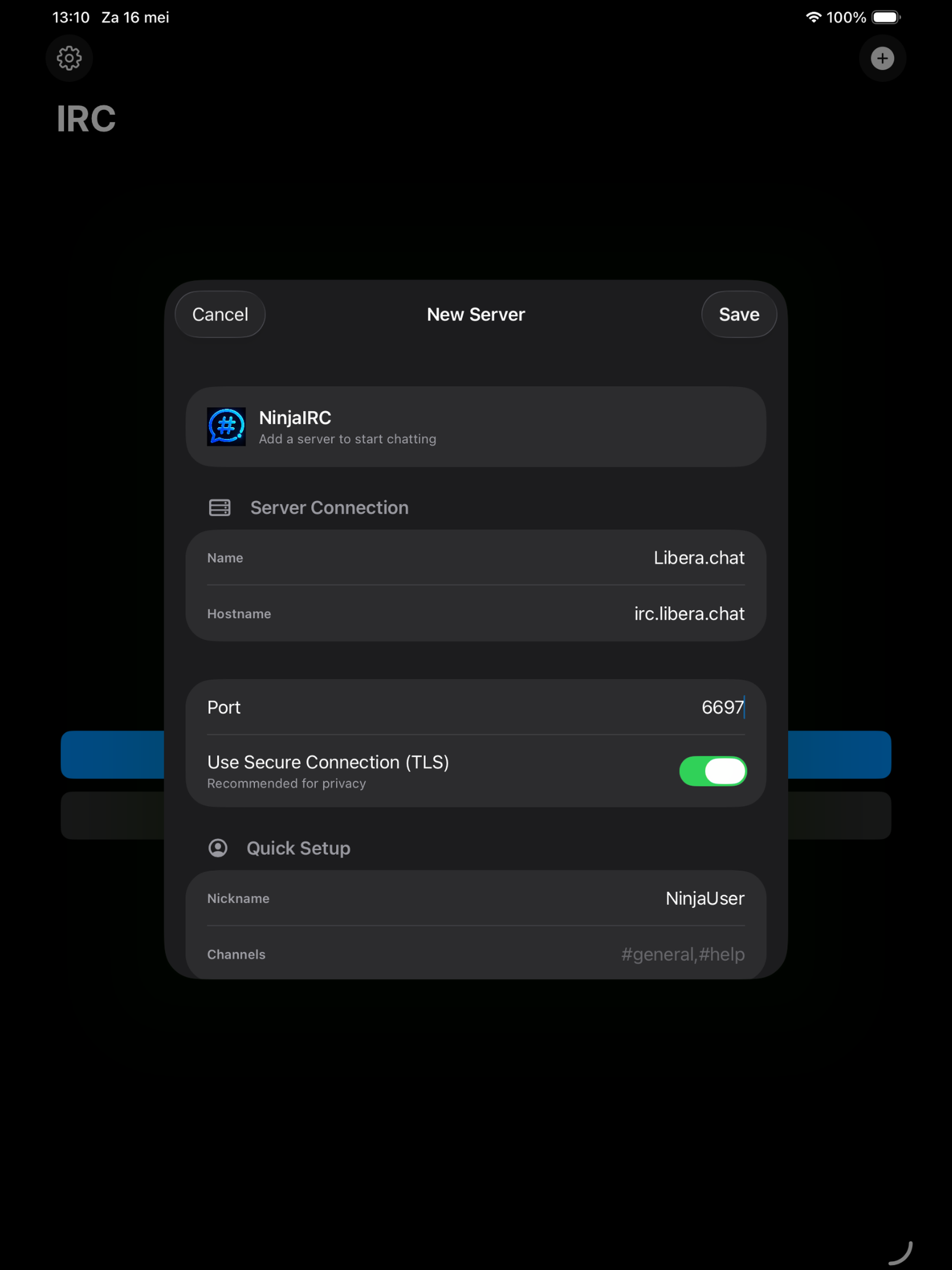 NinjaIRC screenshot 13