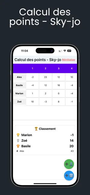 Sky-jo - Calcul des points screenshot 2