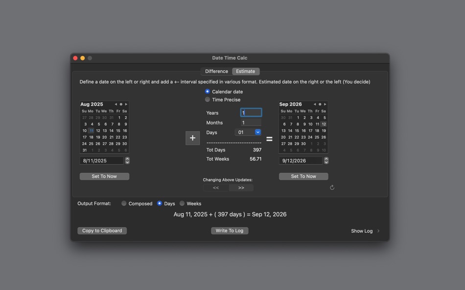 #1. Date Time Calc 2 (macOS) 作者: Roberto Panetta