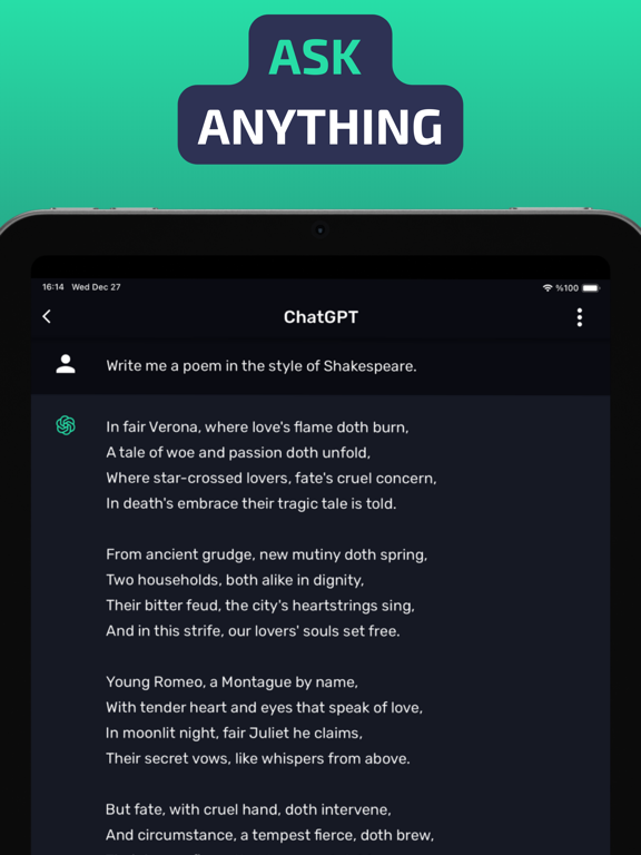 AI Chatbot & Assistant: Evo iPad screenshot 6 - Productivity app