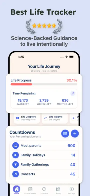 Lifev - Life In Weeks screenshot 1