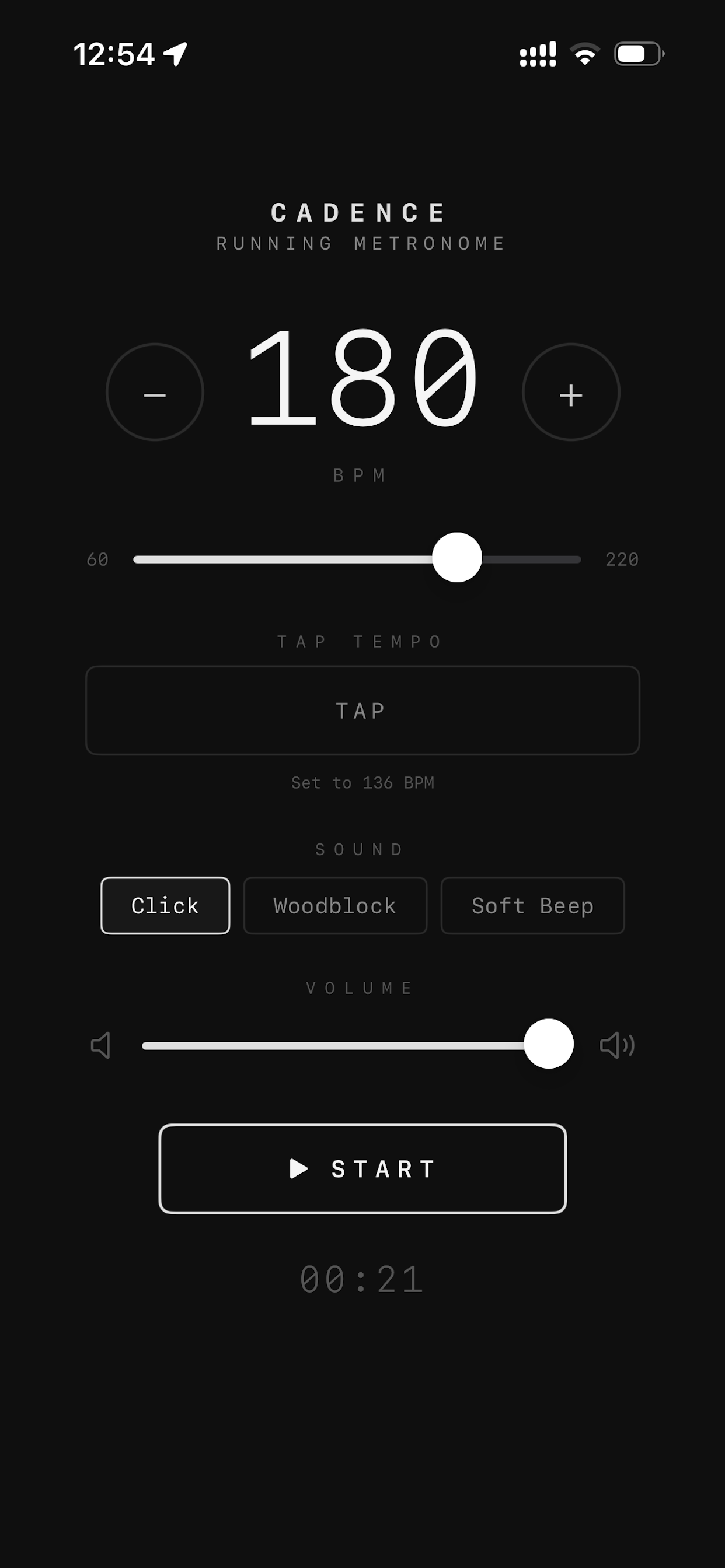 Cadence Running Metronome