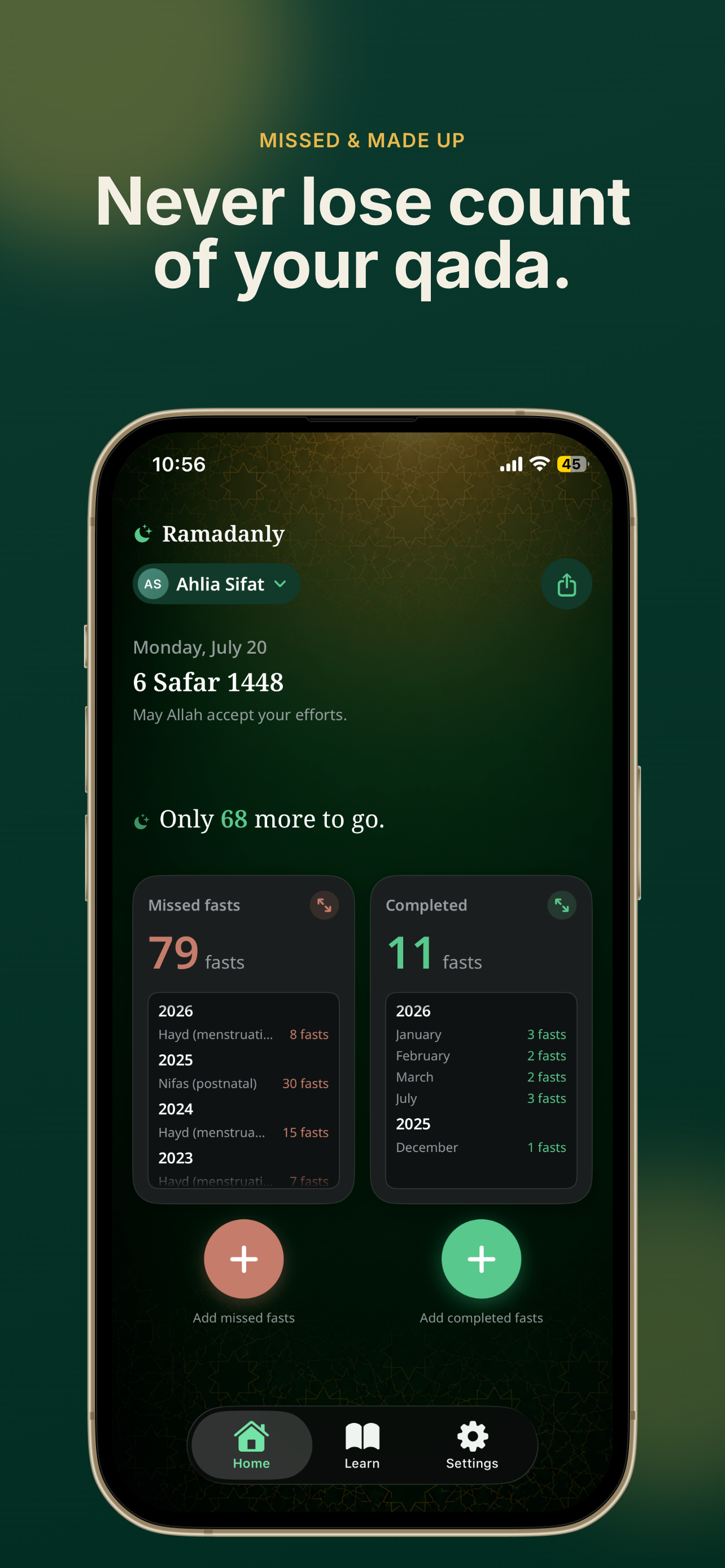 Ramdanly: Qaza Tracker screenshot 3