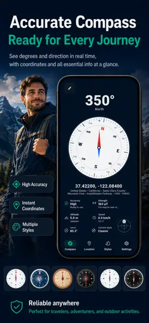 Compass: GPS & Map screenshot 1