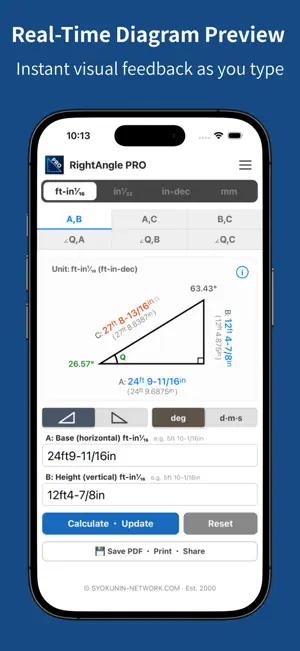 Right Angle PRO - Factory Calc screenshot 1