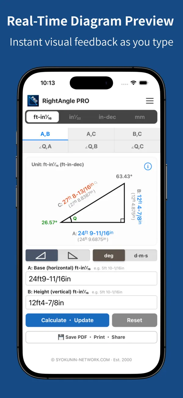 Screenshot #1 pour Right Angle PRO - Factory Calc