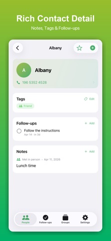 Peoplebox: Private Notes CRM iPhone screenshot
