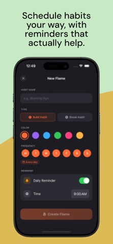 FlameBit - Build Better Habits iPhone screenshot
