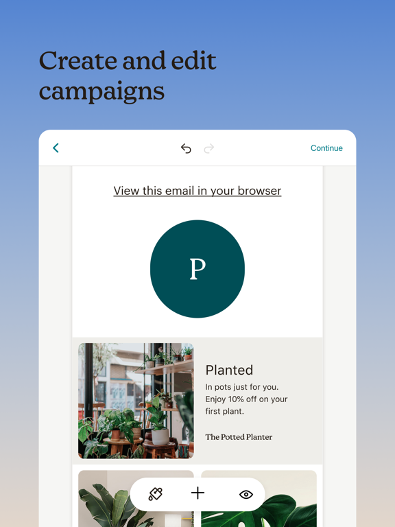 Mailchimp Email Marketing iPad app afbeelding 4