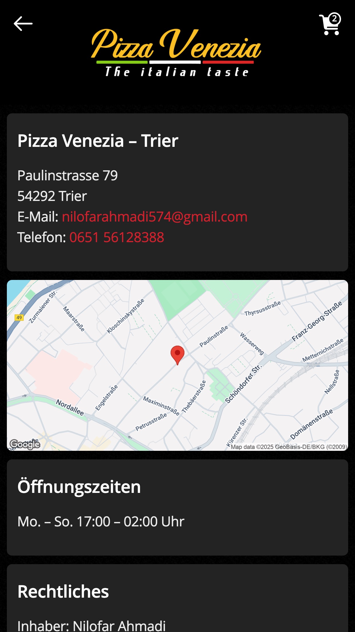 Screenshot 4 of Pizza Venezia Trier