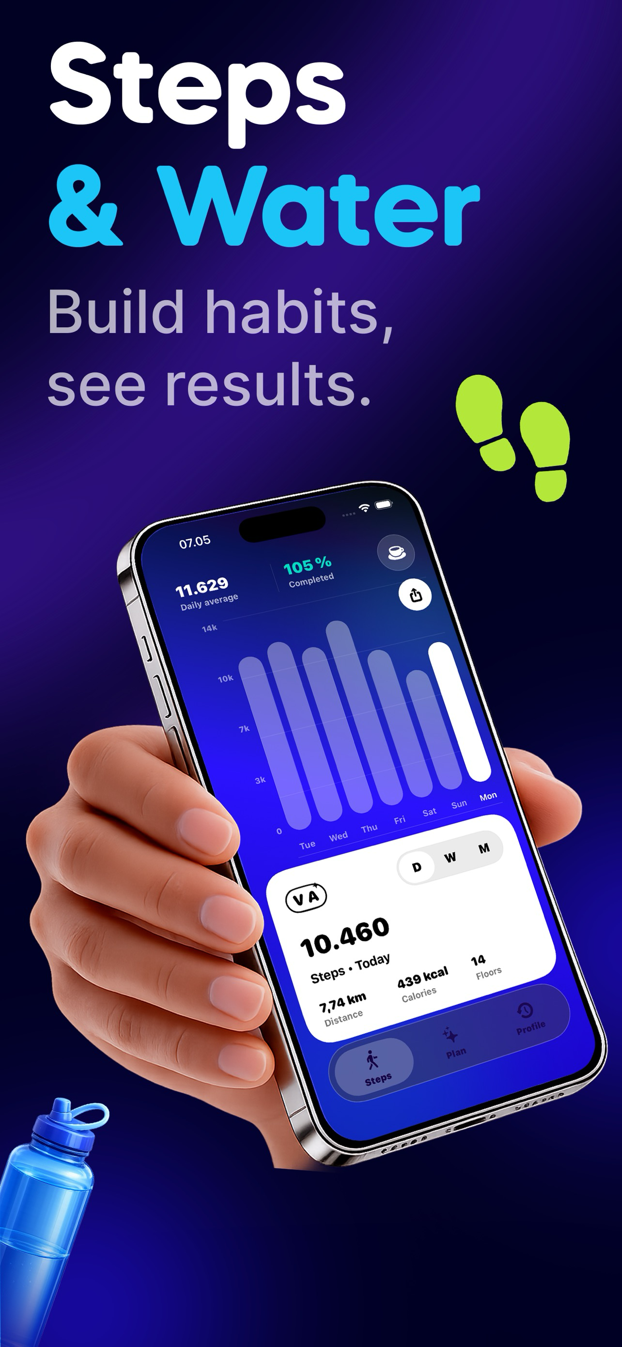 Vana Steps: Water Tracker screenshot 5