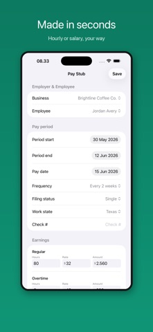 Paystub Maker: Payslip & Docs iPhone screenshot