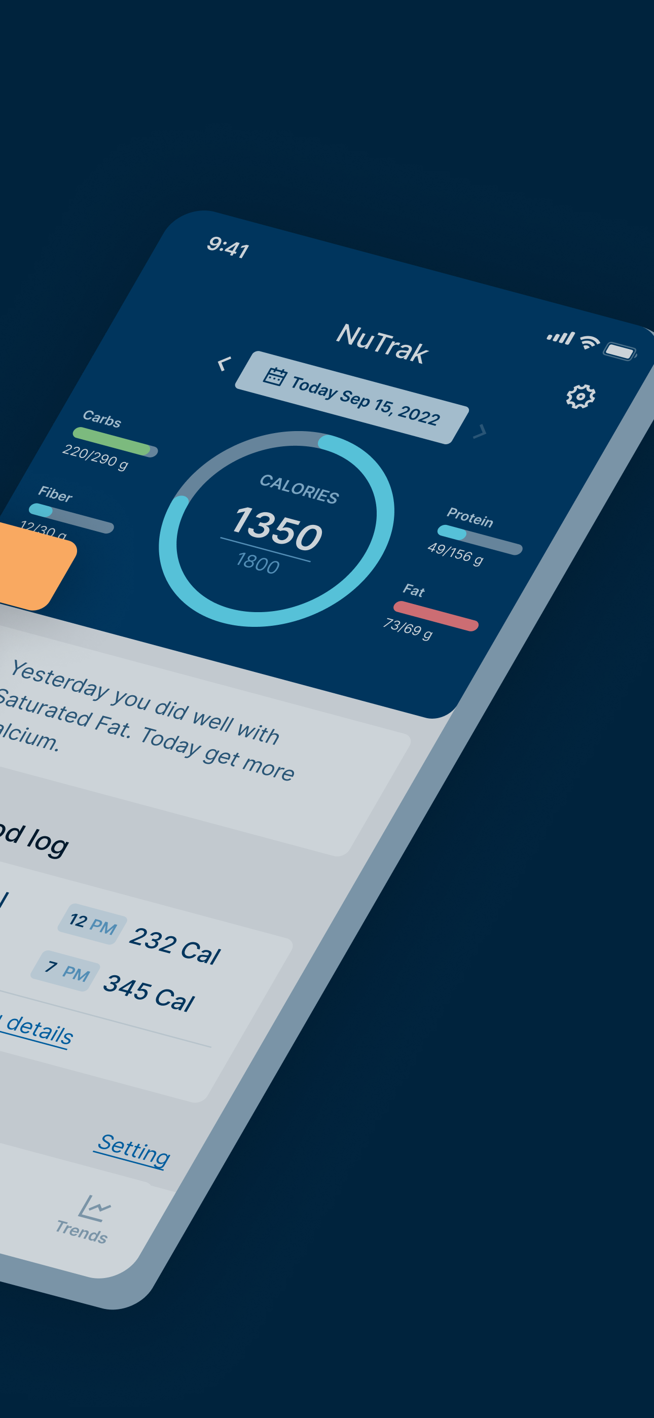 NuTrak screenshot 2