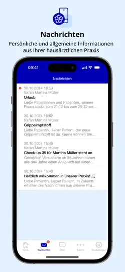 Screenshot von Meine Hausärztliche Praxis auf dem iPhone 2