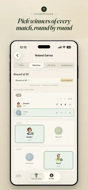 RoundWinner: Tennis Prediction screenshot 2