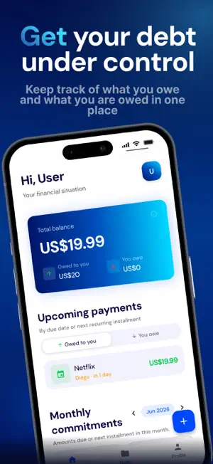 Debtio – Track What You Owe screenshot 1