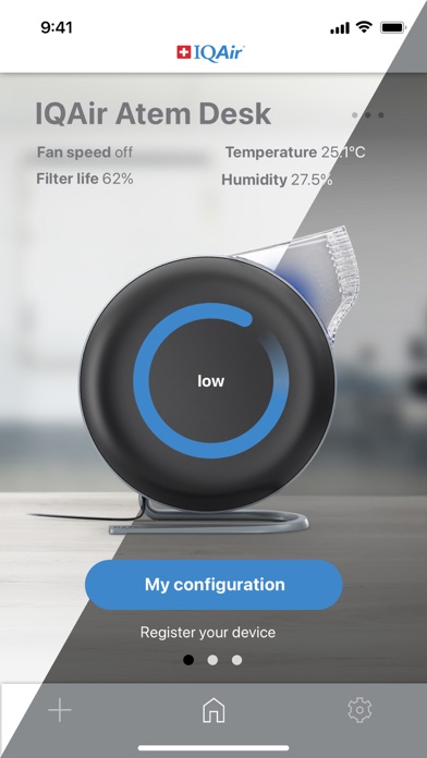 IQAir Atem Car & Desk Screenshot