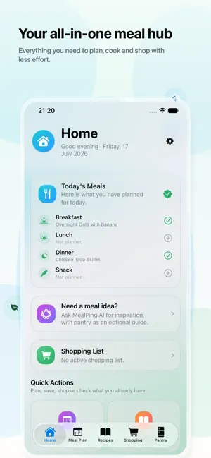 MealPing - Smart Meal Planner screenshot 1