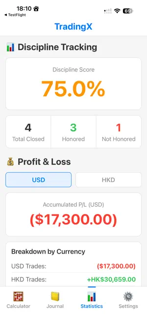 TradingX - Trade Journal screenshot 1
