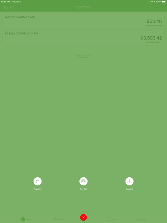 CountyBankDel iPad screenshot 5 - Finance app