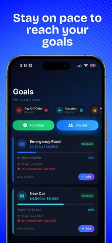 Budget Caddie - Track Simply iPhone screenshot