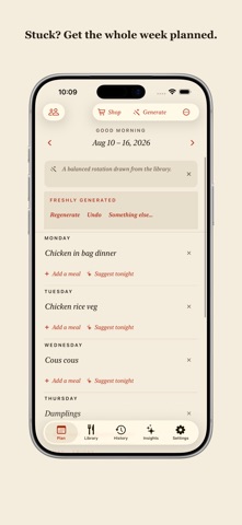 FamilyPlate: Dinner Planner iPhone screenshot