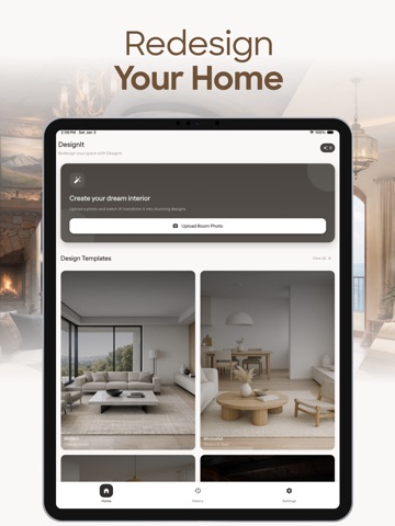 AI Interior Design - DesignIt iPad screenshot