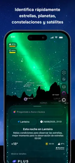 Captura de pantalla de Night Sky en iPhone 3