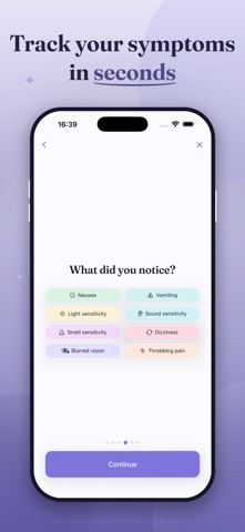 Heady: Migraine Tracker iPhone screenshot