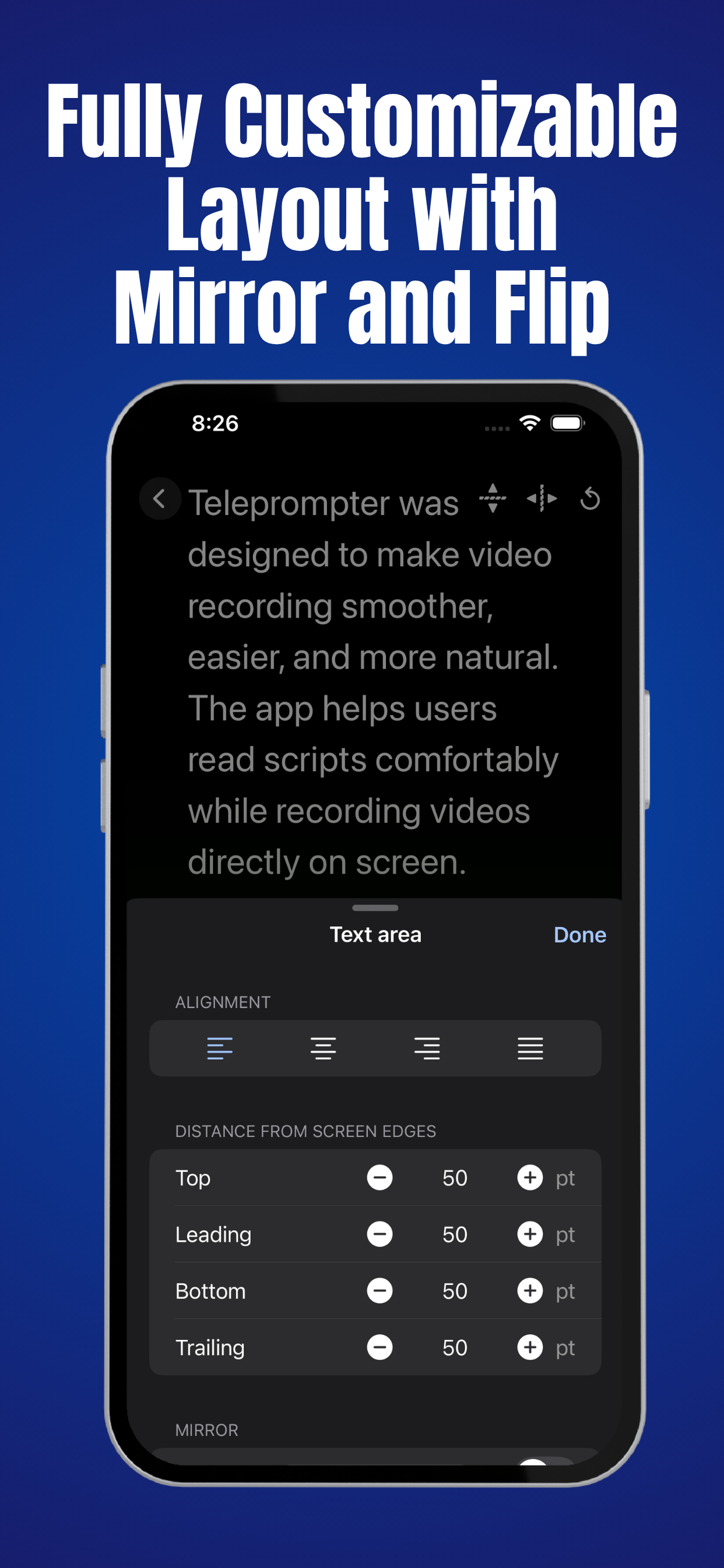 Teleprompter-Scrolling Scripts screenshot 2