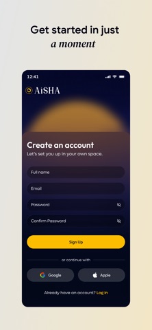 Aisha: Better AI, Built for Us iPhone screenshot