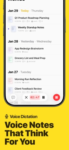 Memo AI - Voice Notes Taker iPhone screenshot