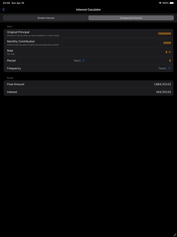 JicoCalc - Calculator iPad screenshot