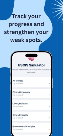 Citizenship Test Coach iPhone screenshot