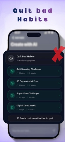 Habit Tracker and Goals - Luno iPhone screenshot