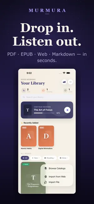 Murmura: AI Audiobook Reader screenshot 2
