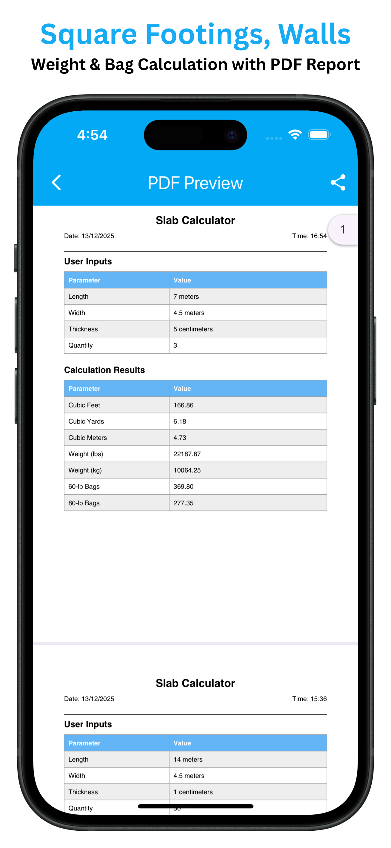 Concrete Calculator - Stair screenshot 3