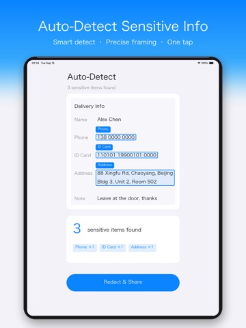 BlurBefore - Redact & Pixelate iPad screenshot