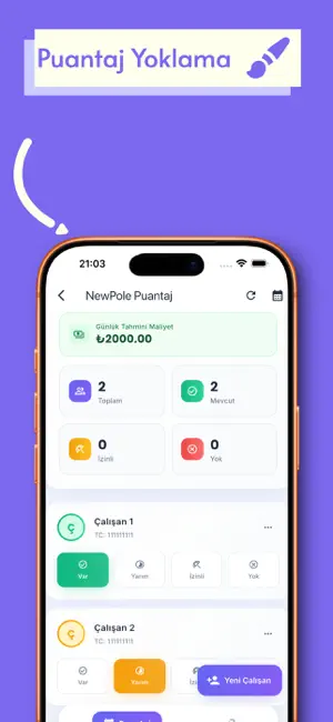 Puantaj Pro screenshot 2