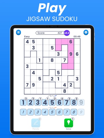 Sudoku Shapes - puzzling.com iPad screenshot
